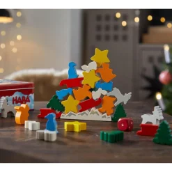 HABA Animal Upon Animal Christmas Stacking Game< Lacing Toys + Motor Skills
