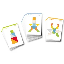 HABA Arranging Game Funny Faces Tangram Wooden Tiles< Wooden Building Blocks