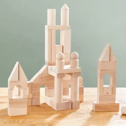 HABA Basic Building Blocks 60 Piece Large Starter Set< Shape Sorters + Stacking Toys