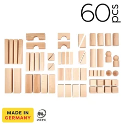 HABA Basic Building Blocks 60 Piece Large Starter Set< Wooden Building Blocks