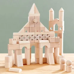 HABA Basic Building Blocks 102 Piece Extra Large Wooden Starter Set< Wooden Stacking Toys & Arranging Games
