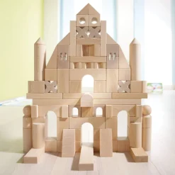 HABA Basic Building Blocks 102 Piece Extra Large Wooden Starter Set< Wooden Stacking Toys & Arranging Games