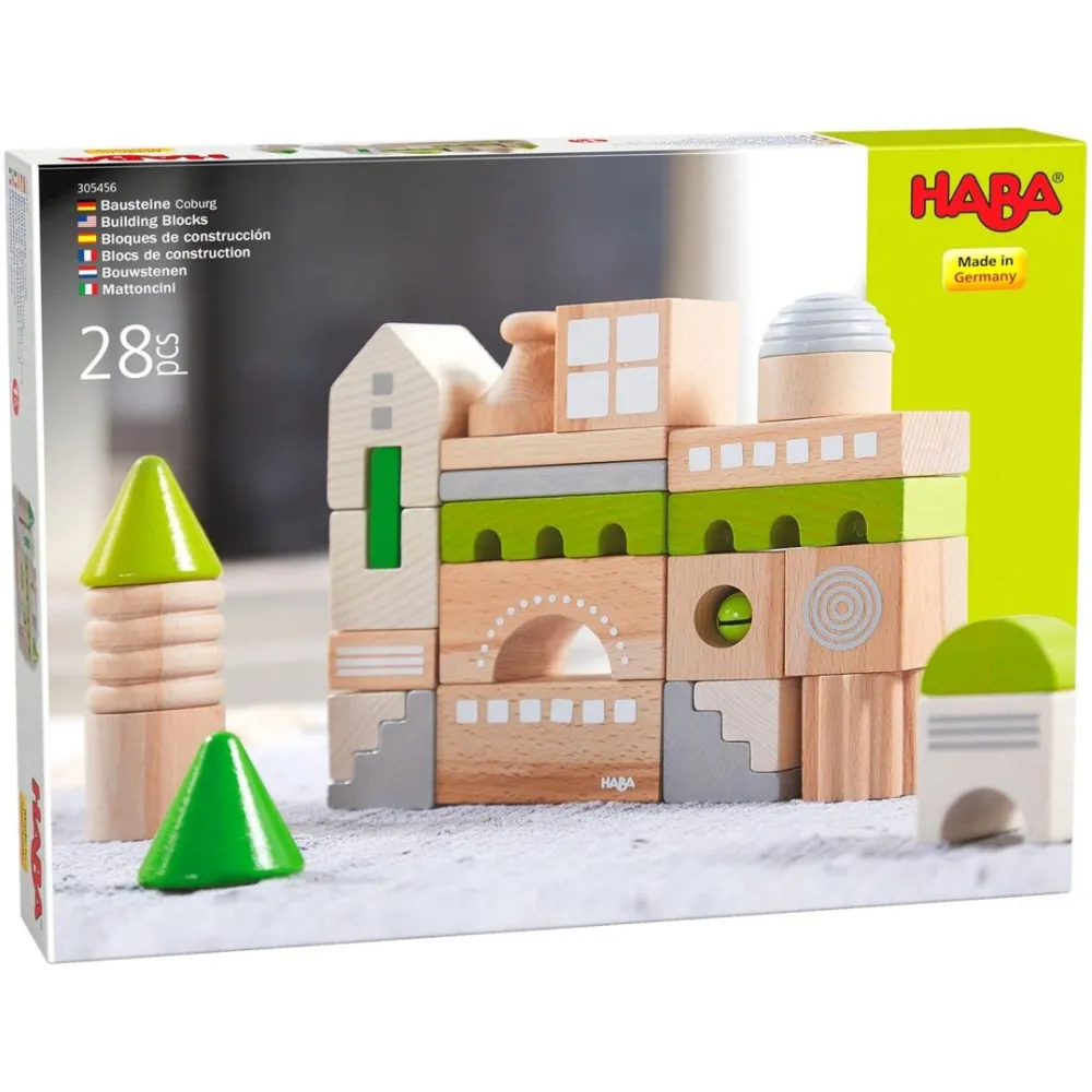 HABA Coburg 28 Piece Wooden Building Blocks< Wooden Building Blocks