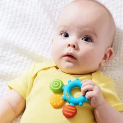 HABA Color Play Silicone Teether< Grasping + Teething Toys