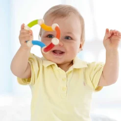 HABA Color Snake Wooden Rattle & Fidget Toy< Grasping + Teething Toys