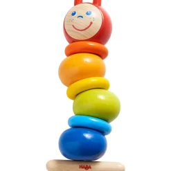 HABA Colorful Caterpillar Wooden Threading Toy< Lacing Toys + Motor Skills