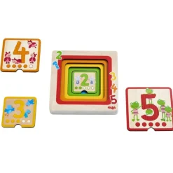 HABA Counting Friends Wood Layering Puzzle 1 To 5< Puzzles