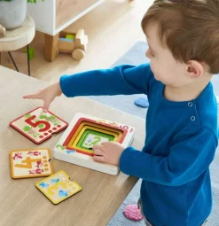 HABA Counting Friends Wood Layering Puzzle 1 To 5< Puzzles