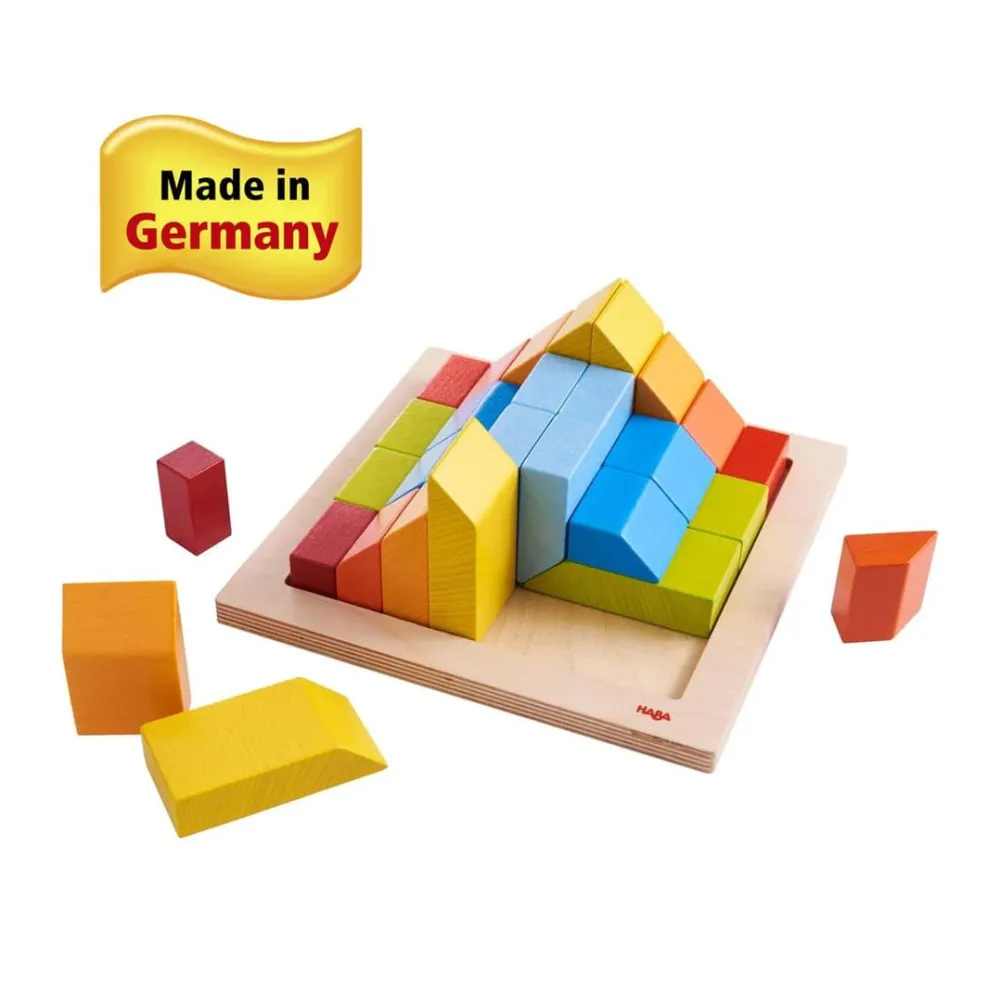 HABA Creative Stones 3D Wooden Arranging Blocks< Wooden Building Blocks