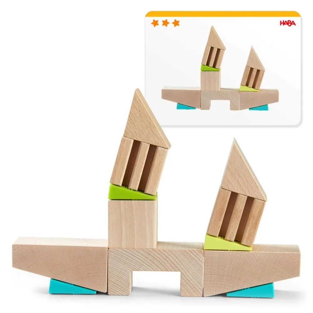 HABA Crooked Towers Wooden Blocks< Wooden Building Blocks