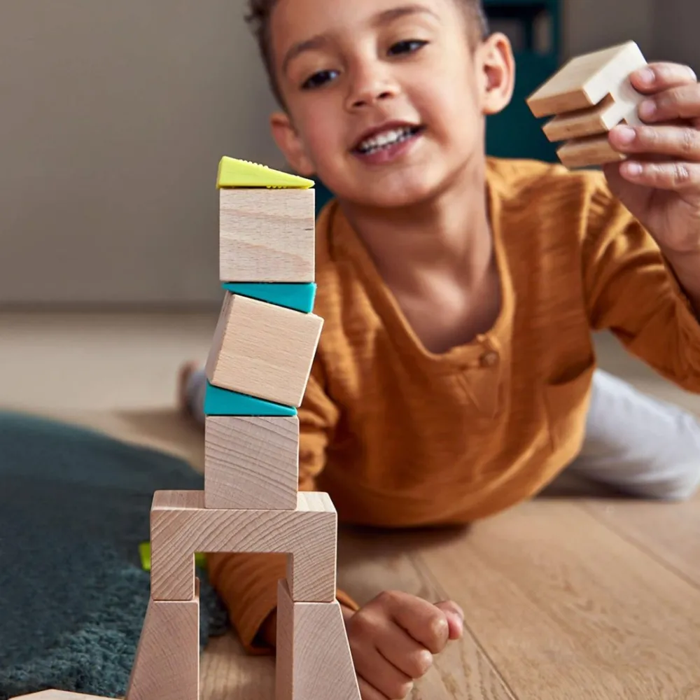 HABA Crooked Towers Wooden Blocks< Wooden Building Blocks