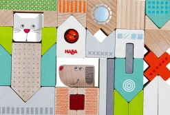 HABA Dog And Cat Building Block Set< Wooden Building Blocks