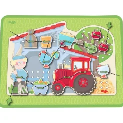 HABA Farm Threading & Lacing Game< Lacing Toys + Motor Skills