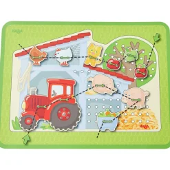 HABA Farm Threading & Lacing Game< Lacing Toys + Motor Skills