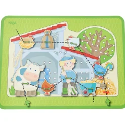 HABA Farm Threading & Lacing Game< Lacing Toys + Motor Skills