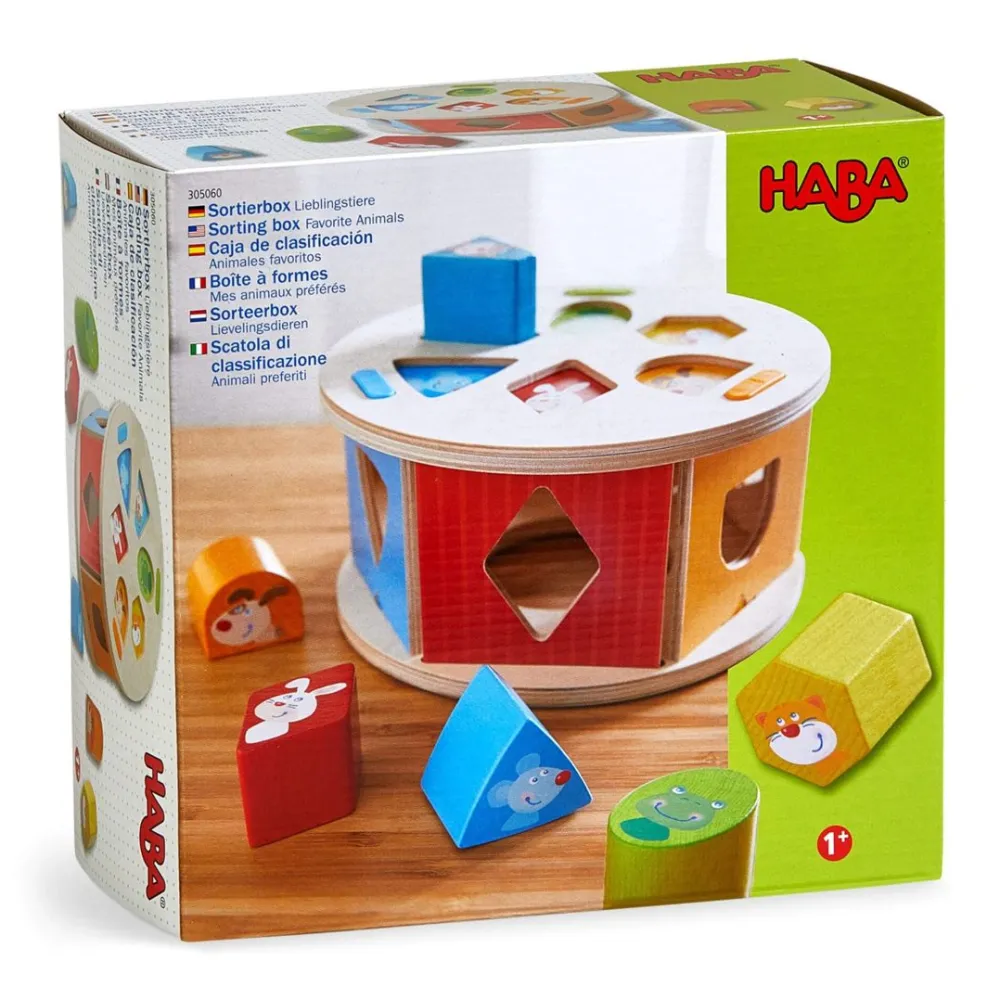 HABA Favorite Animals Sorting Box< Wooden Stacking Toys & Arranging Games