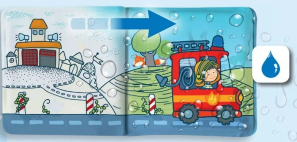 HABA Fire Brigade Magic Color Changing Bath Book< Beach & Outdoor Toys