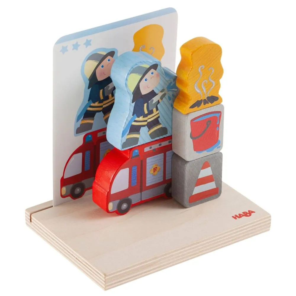 HABA Fire Brigade Stacking Toy< Wooden Stacking Toys & Arranging Games
