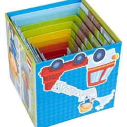 HABA Fire Brigade Sturdy Cardboard Stacking Cubes< Shape Sorters + Stacking Toys