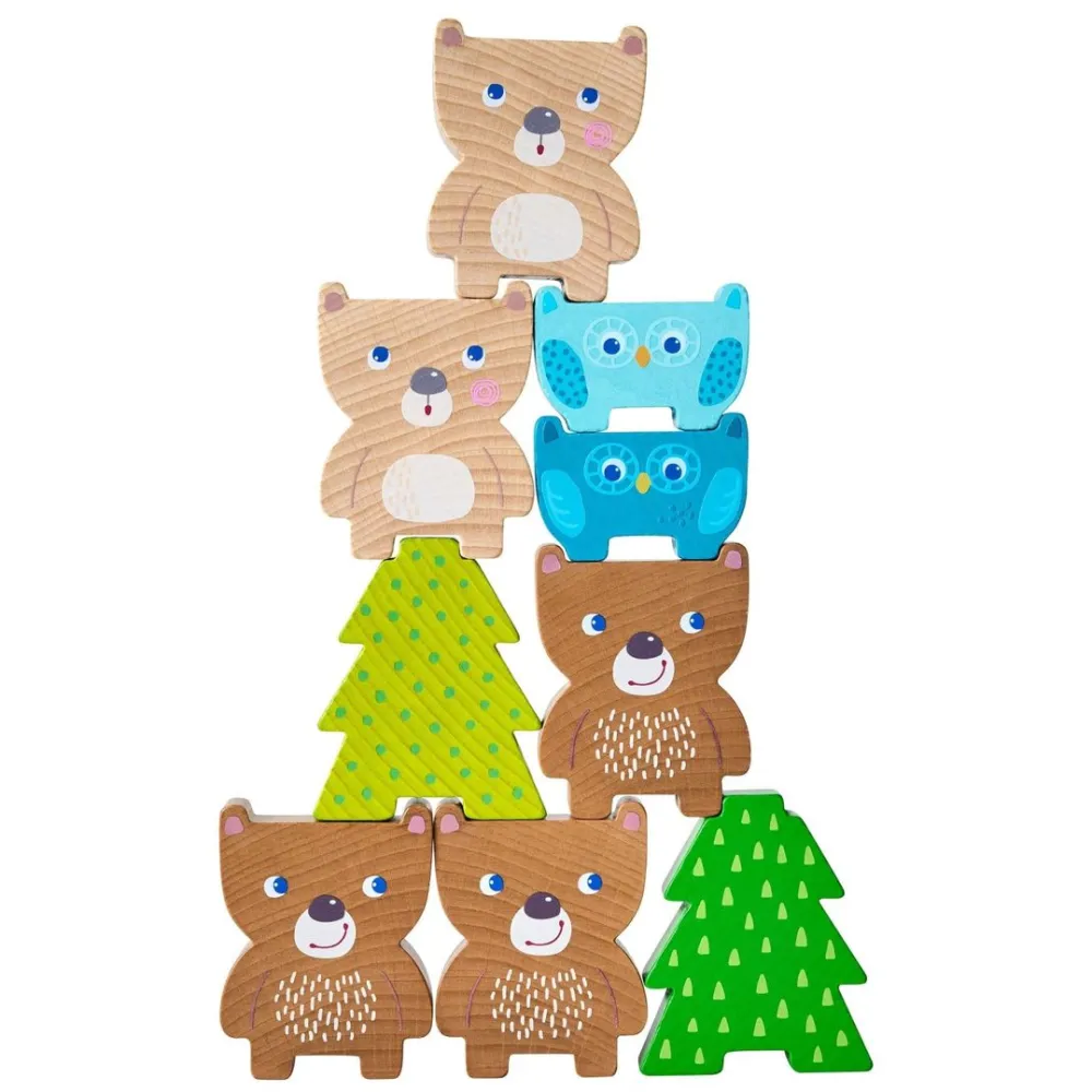 HABA Forest Friends Stacking Toy< Wooden Building Blocks