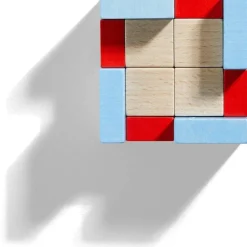 HABA Four By Four 3D Arranging Game Wooden Building Blocks< Shape Sorters + Stacking Toys