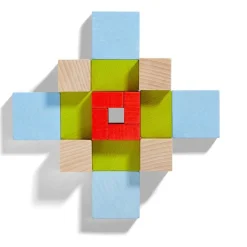 HABA Four By Four 3D Arranging Game Wooden Building Blocks< Wooden Building Blocks