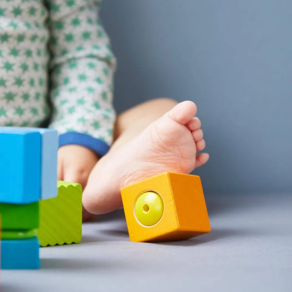 HABA Fun With Sounds Wooden Discovery Blocks< Wooden Building Blocks