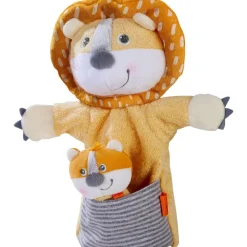 HABA Glove Puppet Lion With Baby Cub Finger Puppet< Puppets