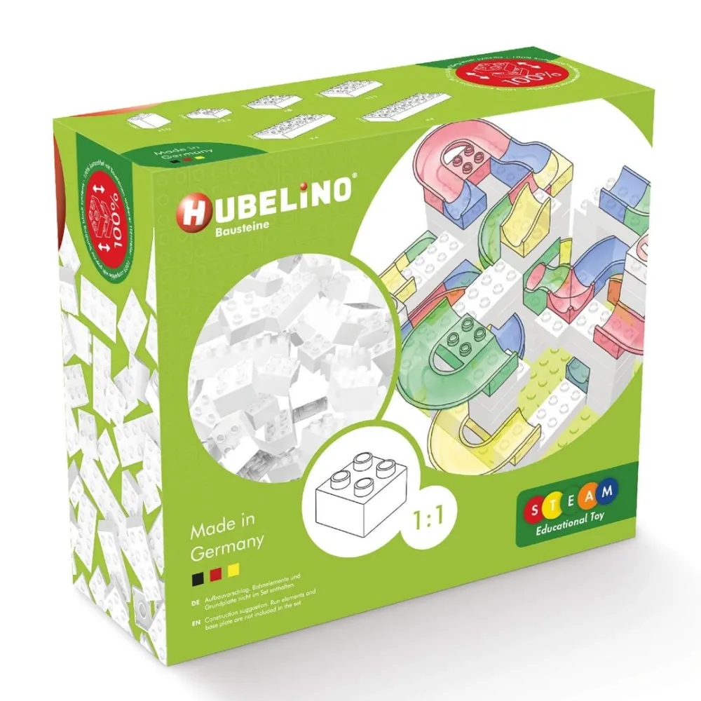 HABA Hubelino White Building Blocks Set< Hubelino Marble Runs