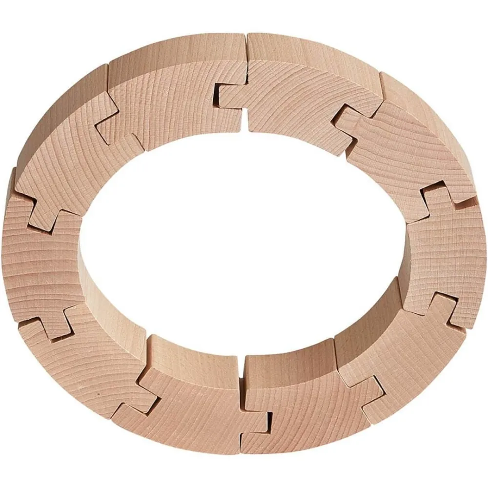 HABA Interlocking Wooden Blocks Construction Set< Wooden Building Blocks
