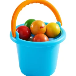 HABA Kullerbu Bucket Of 13 Assorted Wooden Balls< Kullerbu Track System
