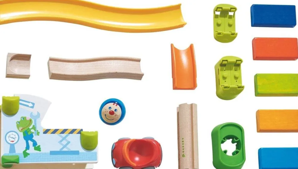 HABA Kullerbu Jump Into Car Dominos Play Set< Kullerbu Track System