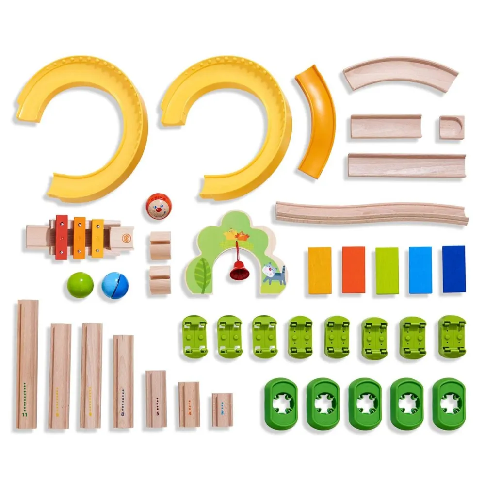 HABA Kullerbu Sim-Sala-Kling Wooden Track Set< Kullerbu Track System