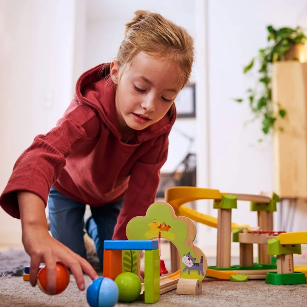 HABA Kullerbu Sim-Sala-Kling Wooden Track Set< Kullerbu Track System