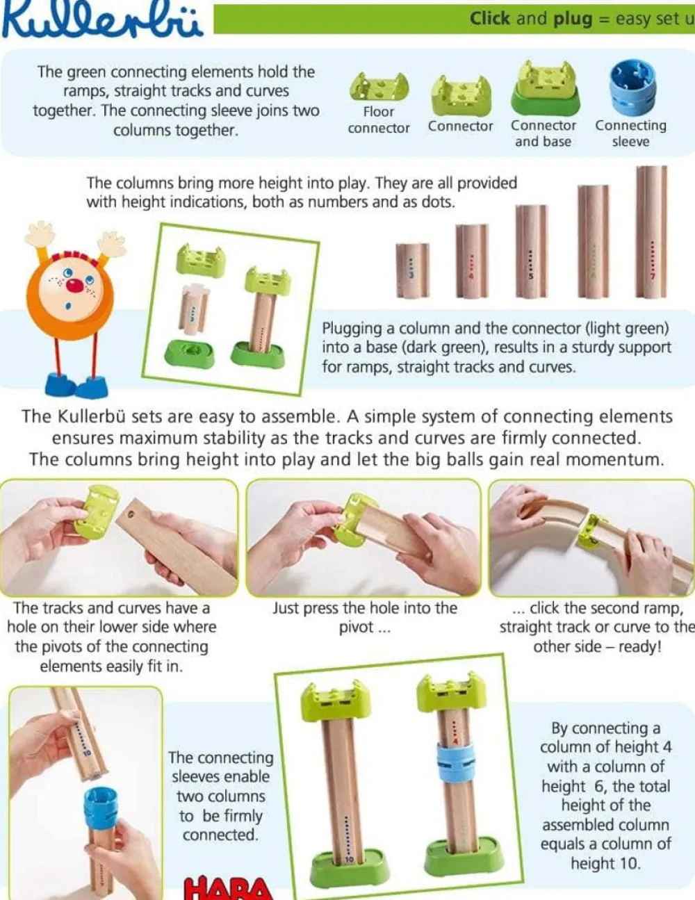 HABA Kullerbu Tall Columns Expansion Set< Kullerbu Track System
