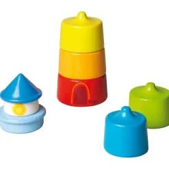 HABA Lighthouse Wooden Rainbow Stacker< Shape Sorters + Stacking Toys