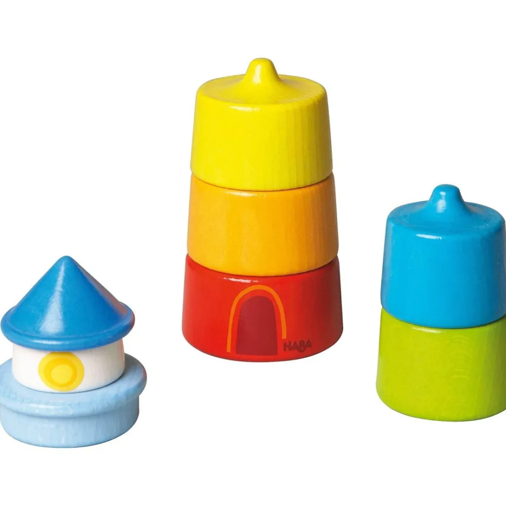 HABA Lighthouse Wooden Rainbow Stacker< Wooden Stacking Toys & Arranging Games
