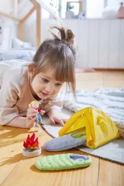 HABA Little Friends Camping Trip Play Set With Sleeping Bags< Little Friends Accessories