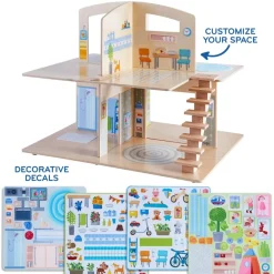 HABA Little Friends Family Fun Dollhouse Bundle With Doghouse< Little Friends Animals