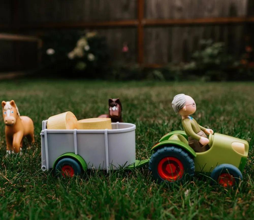 HABA Little Friends Tractor And Trailer< Little Friends Accessories