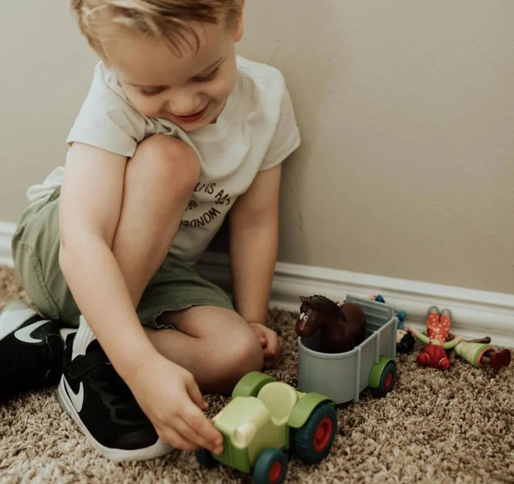 HABA Little Friends Tractor And Trailer< Little Friends Accessories