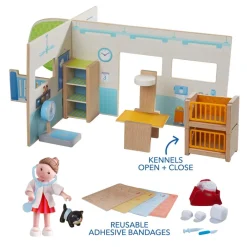 HABA Little Friends Vet Clinic Play Set With Rebecca Doll< Little Friends Accessories