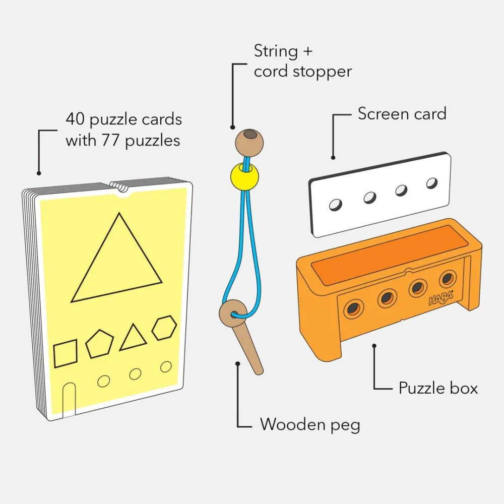 HABA Logic! Case Starter Set 4+< Lacing Toys + Motor Skills