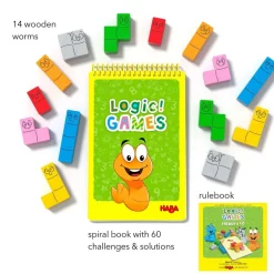 HABA Logic! Games: Happy Worms< Dexterity Games