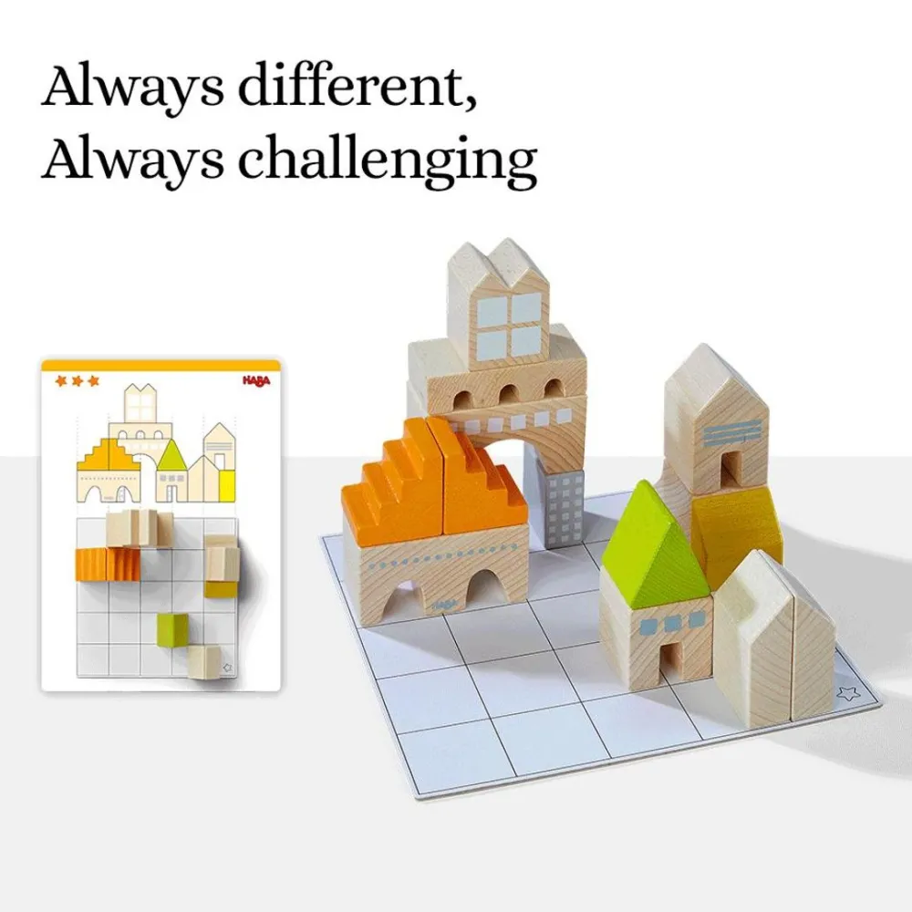 HABA Logical Master Builder Blocks< Wooden Stacking Toys & Arranging Games