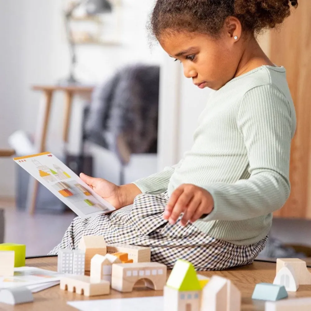 HABA Logical Master Builder Blocks< Wooden Stacking Toys & Arranging Games