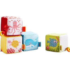 HABA Marine World Soft Baby Discovery Cubes< Plush Baby Toys