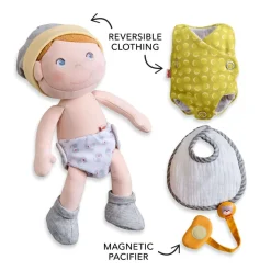 HABA Maxime On The Go: Deluxe Baby Doll Bundle< Doll Clothes + Accessories