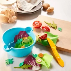 HABA Mixed Salad Bowl With Felt Veggies< Pretend Play Food