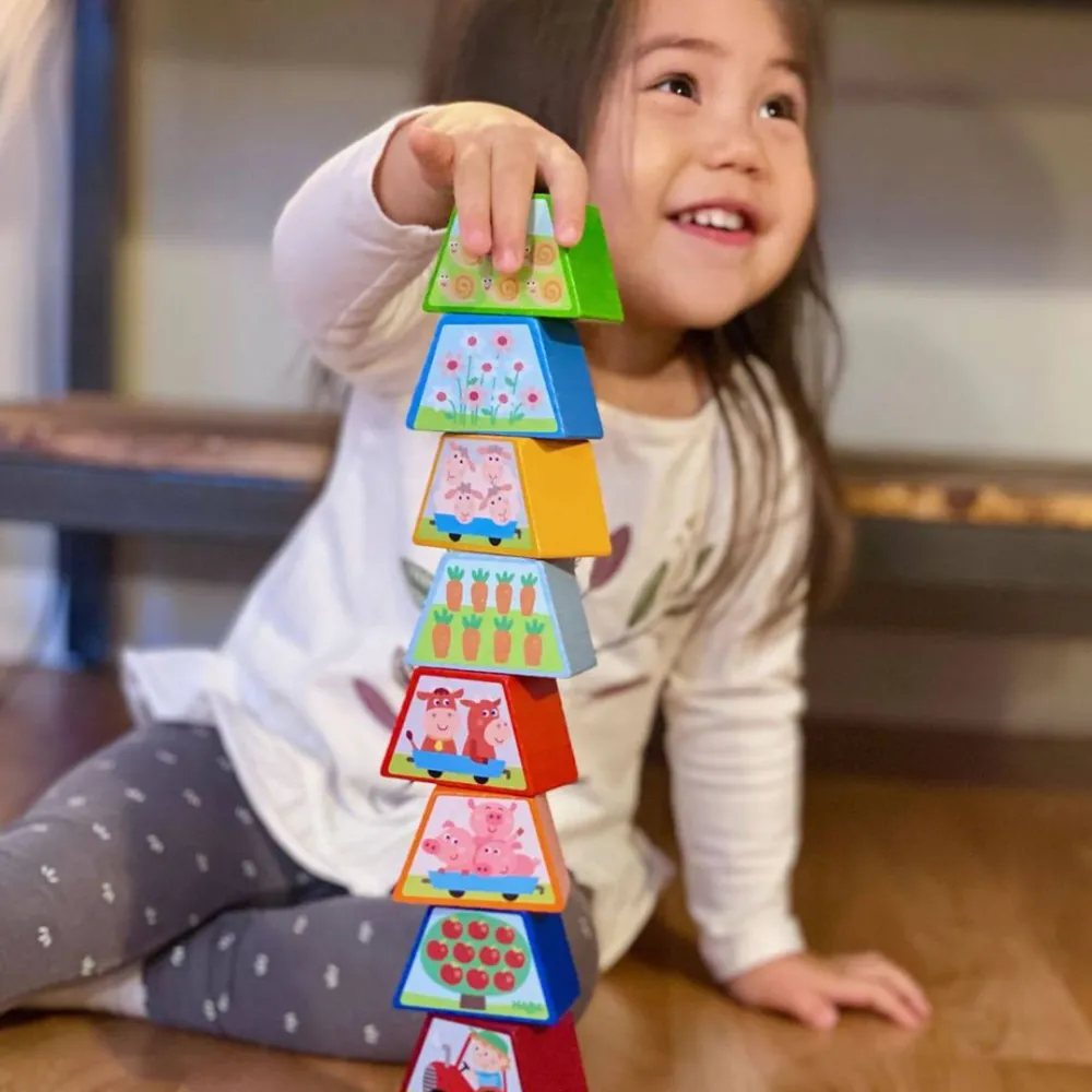 HABA Numbers Farm Wooden Arranging Game< Shape Sorters + Stacking Toys